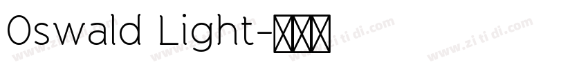 0swald Light字体转换